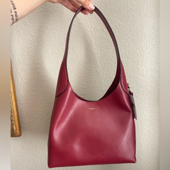 NWT Coach Brooklyn Shoulder Bag 28 Dark Ruby - Picture 10 of 10